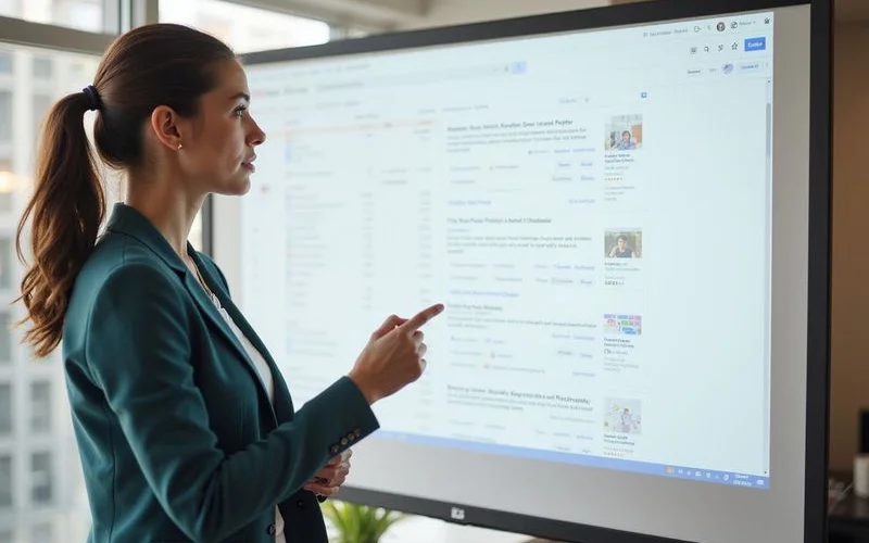 A clear example of a sponsored listing label displayed above organic ranked results on a directory page, illustrating transparent separation of paid and earned placements